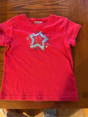 OshKosh B'gosh Bright Red Star Applique Short Sleeve Tee